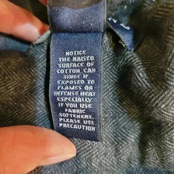 Land's End Men's Charcoal Gray Baumwolle Long Sleeve Button Down Shirt - Picture 7 of 11